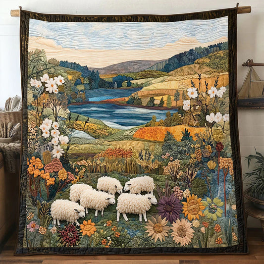 Meadow Sheep Quilt Blanket