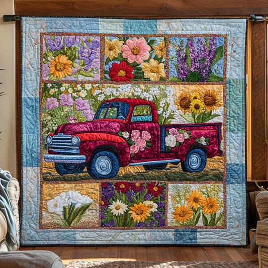 Meadow Truck Quilt Blanket