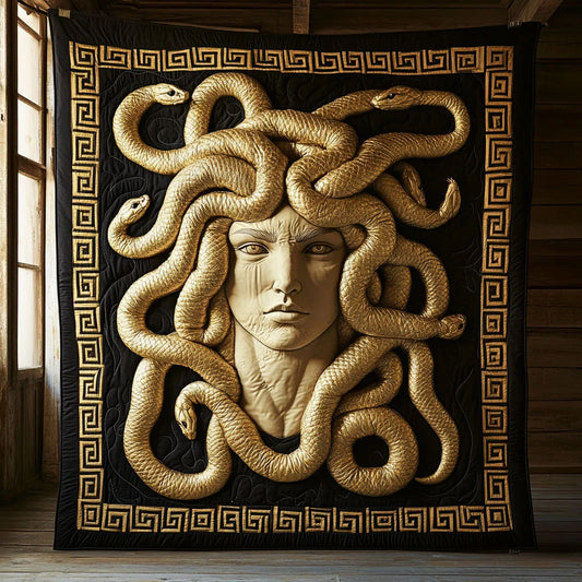 Medusa Gaze Quilt Blanket