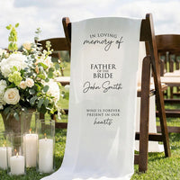 Memorial Chair Sign Personalized In Loving Memory Wedding Chair Sign Custom Name Linen Memorial Decor, gentle memorial kee...