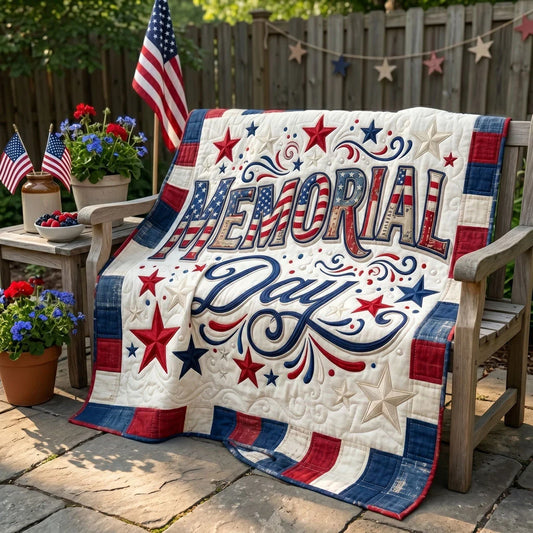 Memorial Day Pride Quilt Blanket