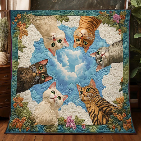 Meow Up There Quilt Blanket