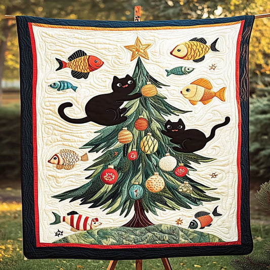Merry Chase Black Cat Quilt Blanket