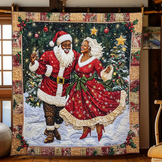 Merry Claus Christmas Quilt Blanket