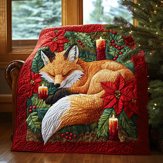 Merry Fox Quilt Blanket