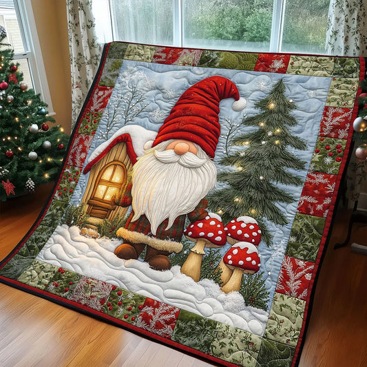 Merry Gnome Quilt Blanket