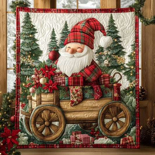 Merry Gnome Quilt Blanket