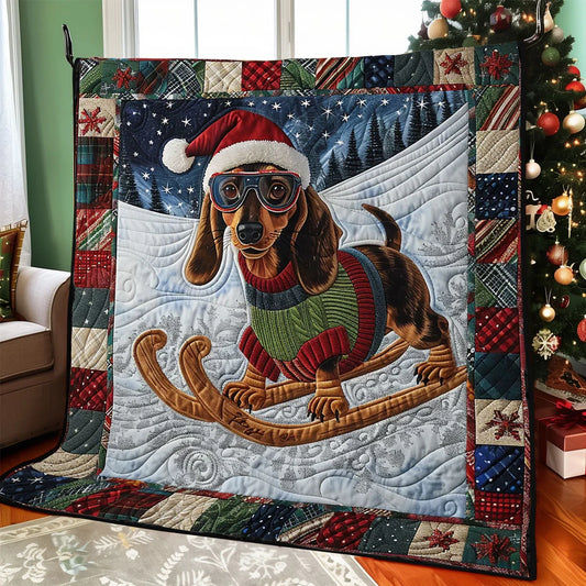 Merry Hound Quilt Blanket