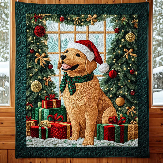 Merry Labrador Quilt Blanket