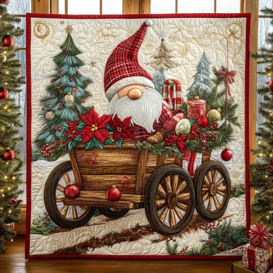 Merry Little Gnome Quilt Blanket