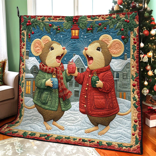 Merry Mouse Choir Quilt Blanket