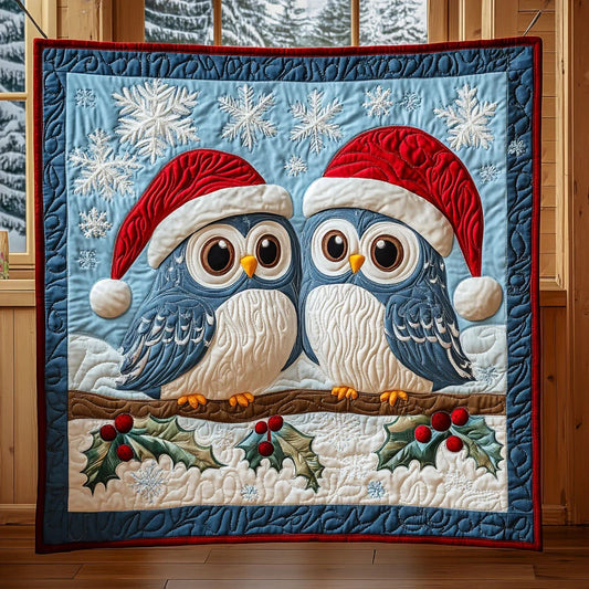 Merry Owl Quilt Blanket