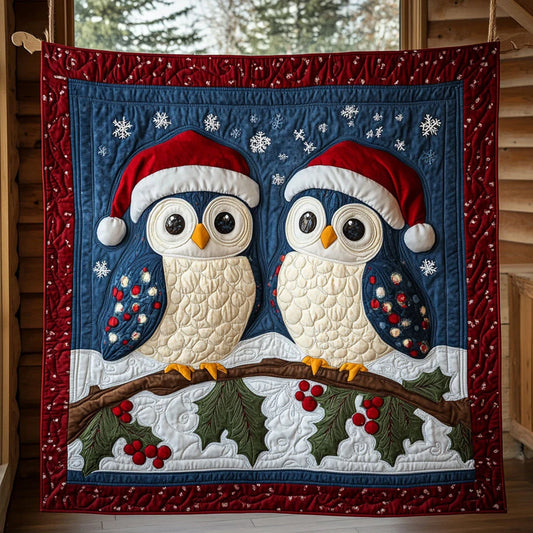 Merry Owls Quilt Blanket