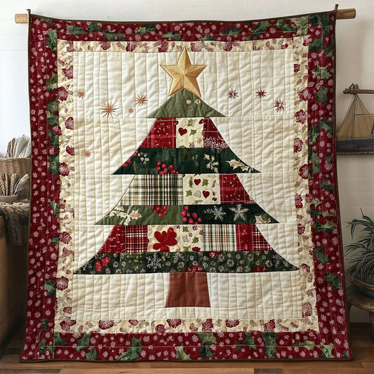 Merry Patch Christmas Tree Quilt Blanket