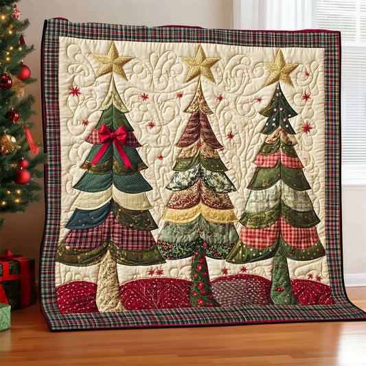 Merry Patchwork Tree Quilt Blanket
