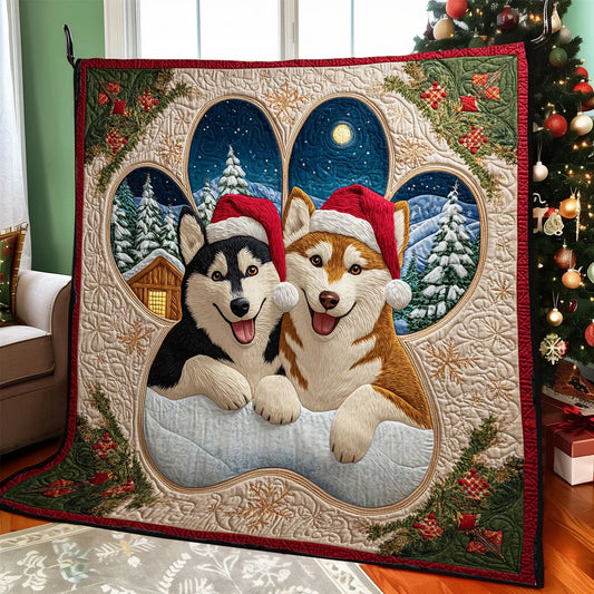 Merry Paws Quilt Blanket