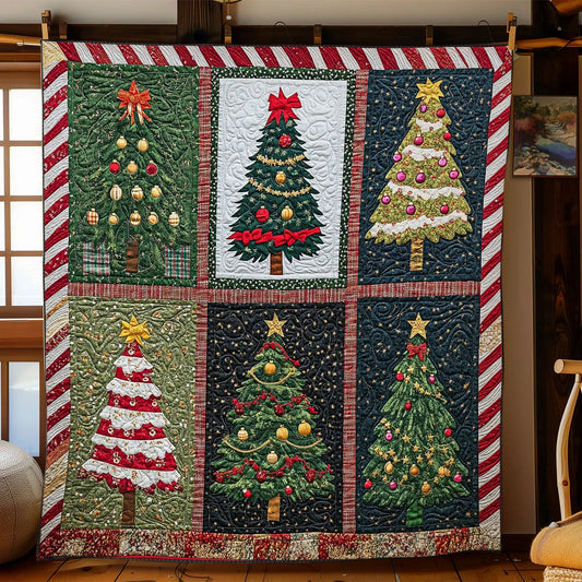 Merry Pine Quilt Blanket