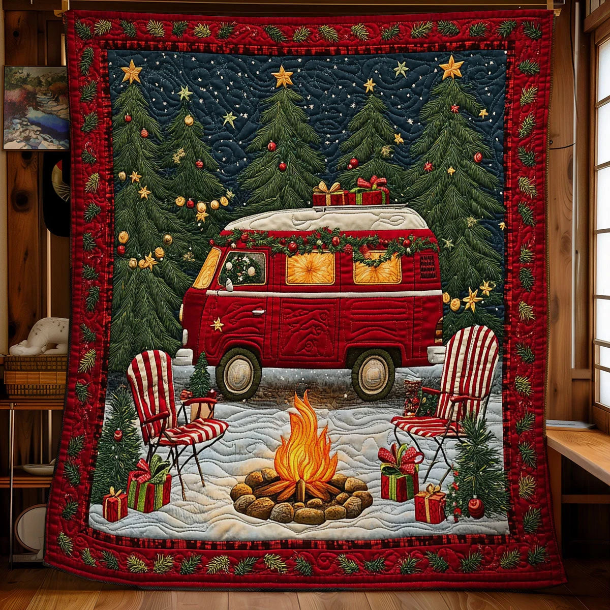 Merry Van Quilt Blanket