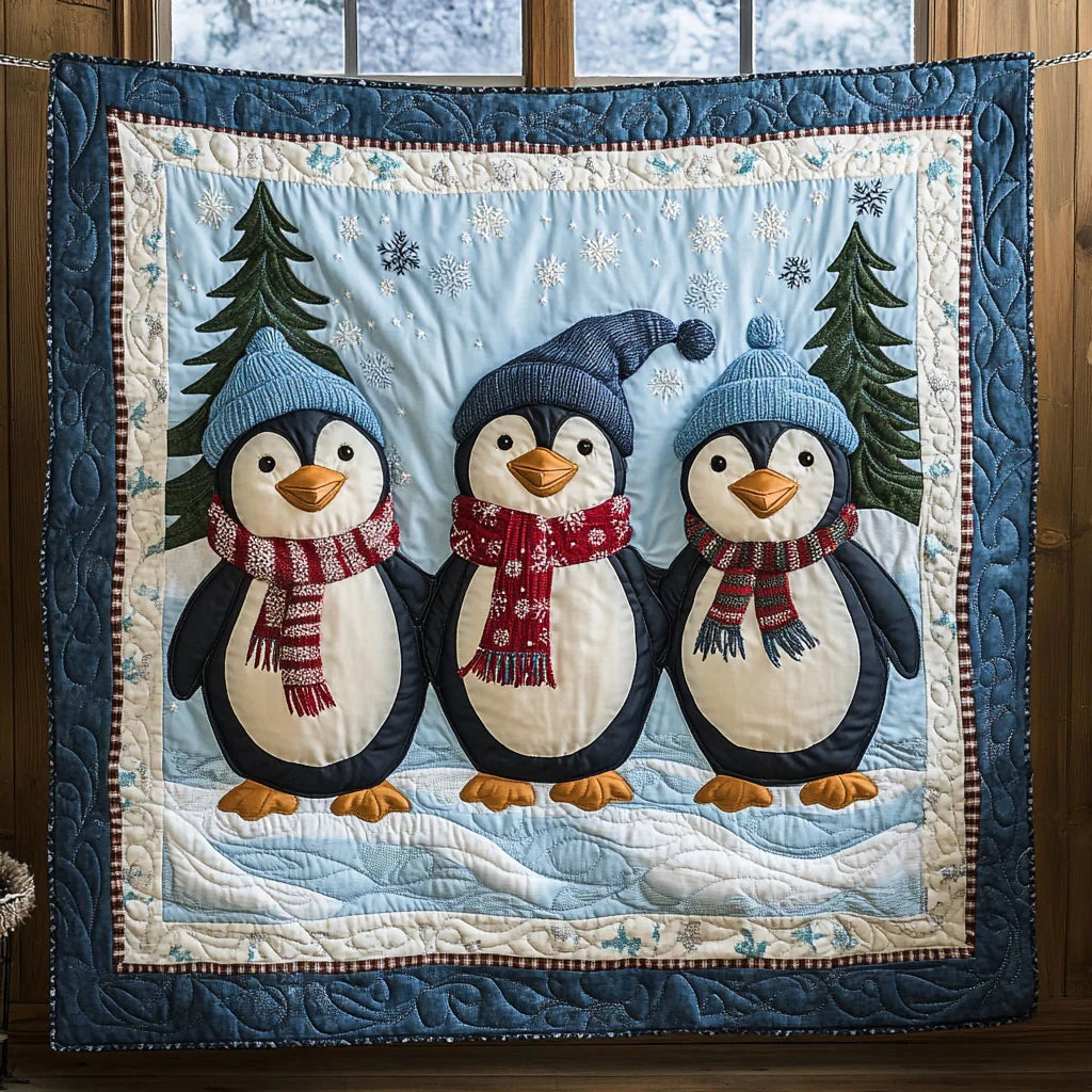 Merry Waddle Quilt Blanket