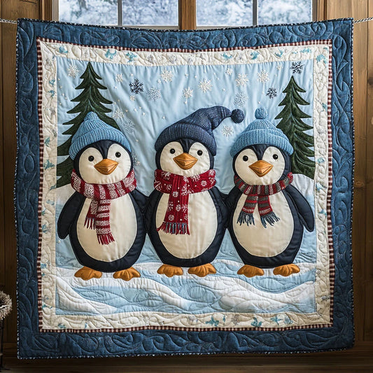 Merry Waddle Quilt Blanket