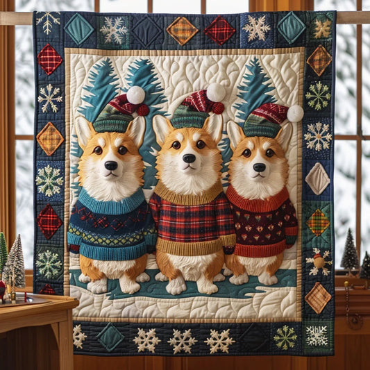Merry Woofs Quilt Blanket
