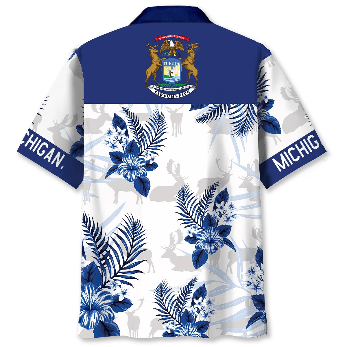 Michigan State Flag Proud Hawaiian Shirt
