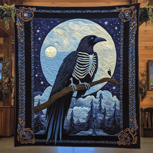 Midnight Corvus Quilt Blanket