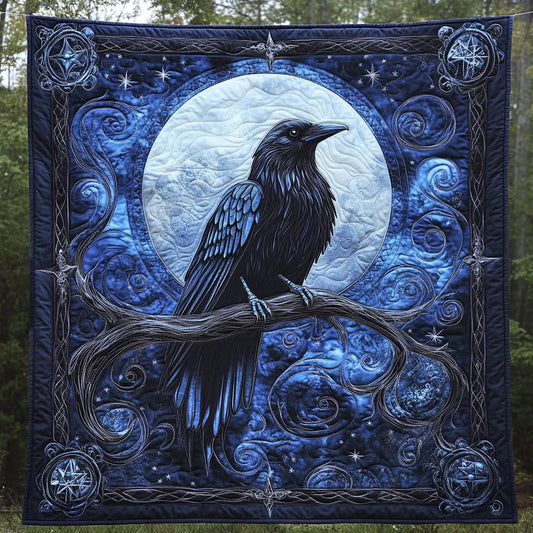 Midnight Corvus Quilt Blanket