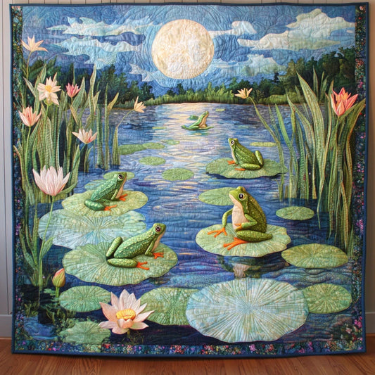 Midnight Frog Quilt Blanket