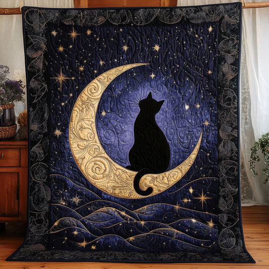 Midnight Meow Quilt Blanket