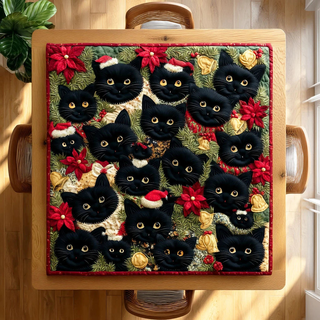 Midnight Noel Quilted Table Topper