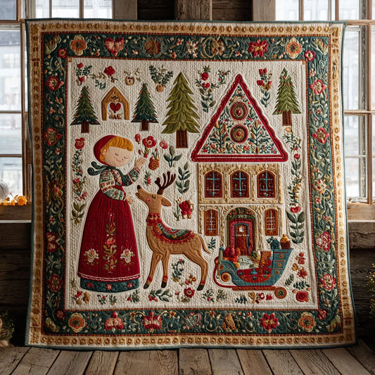 Midnight Sleigh Ride Quilt Blanket