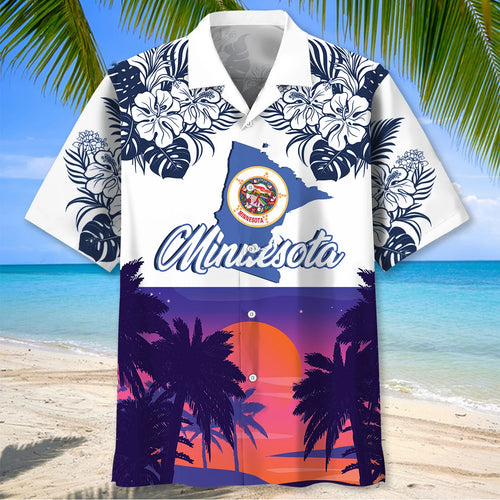 Minnesota State Sunset Hawaiian Shirt