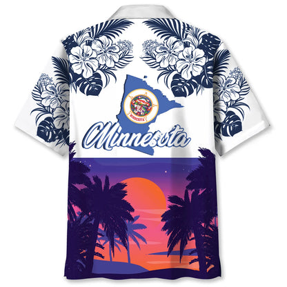 Minnesota State Sunset Hawaiian Shirt