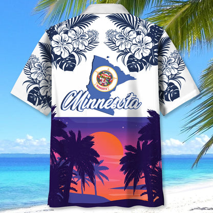 Minnesota State Sunset Hawaiian Shirt