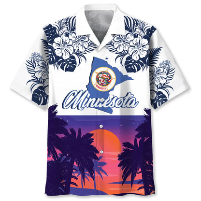 Minnesota State Sunset Hawaiian Shirt