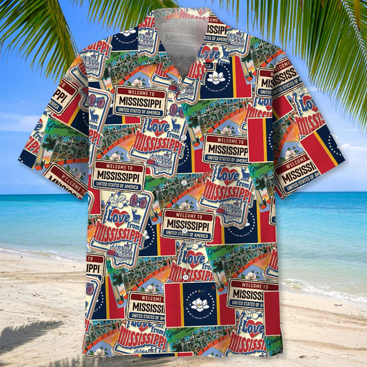 Mississippi Proud Vintage Hawaiian Shirt - S - hawaiian shirt