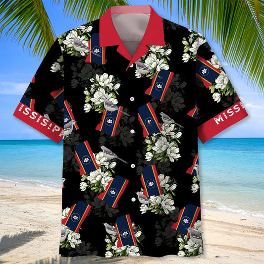 Mississippi State Flag Proud Hawaiian Shirt - S - hawaiian shirt