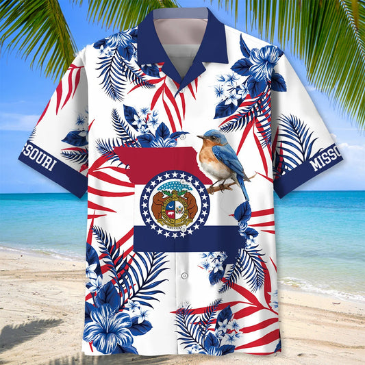 Missouri Show Me State Hawaiian Shirt - S - hawaiian shirt