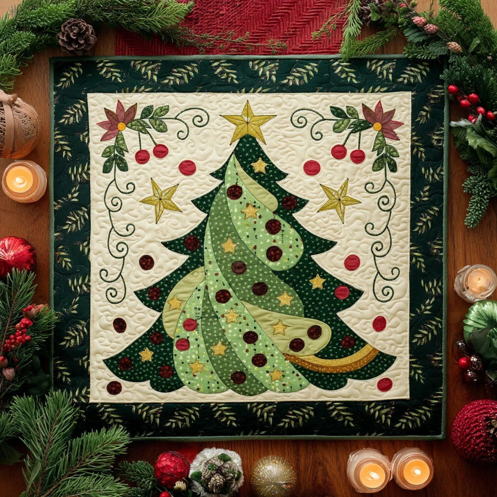 Mistletoe Dreams Quilted Table Topper