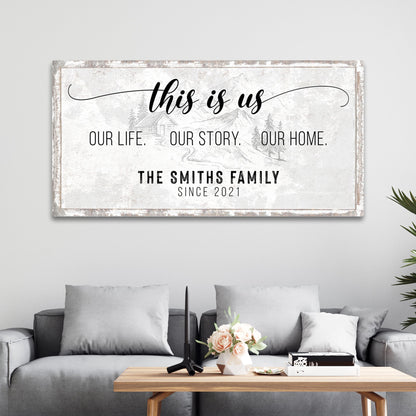 This Is Us Personalized Last Name Sign III