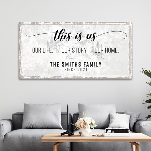 This Is Us Personalized Last Name Sign III