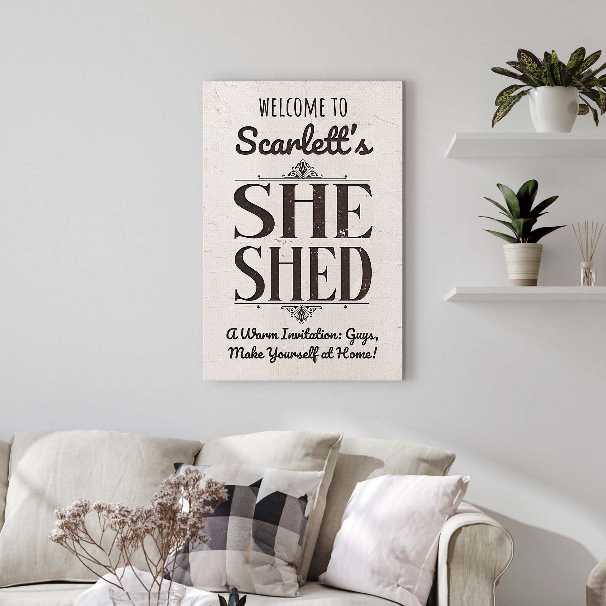 She Shed Sign - canvas