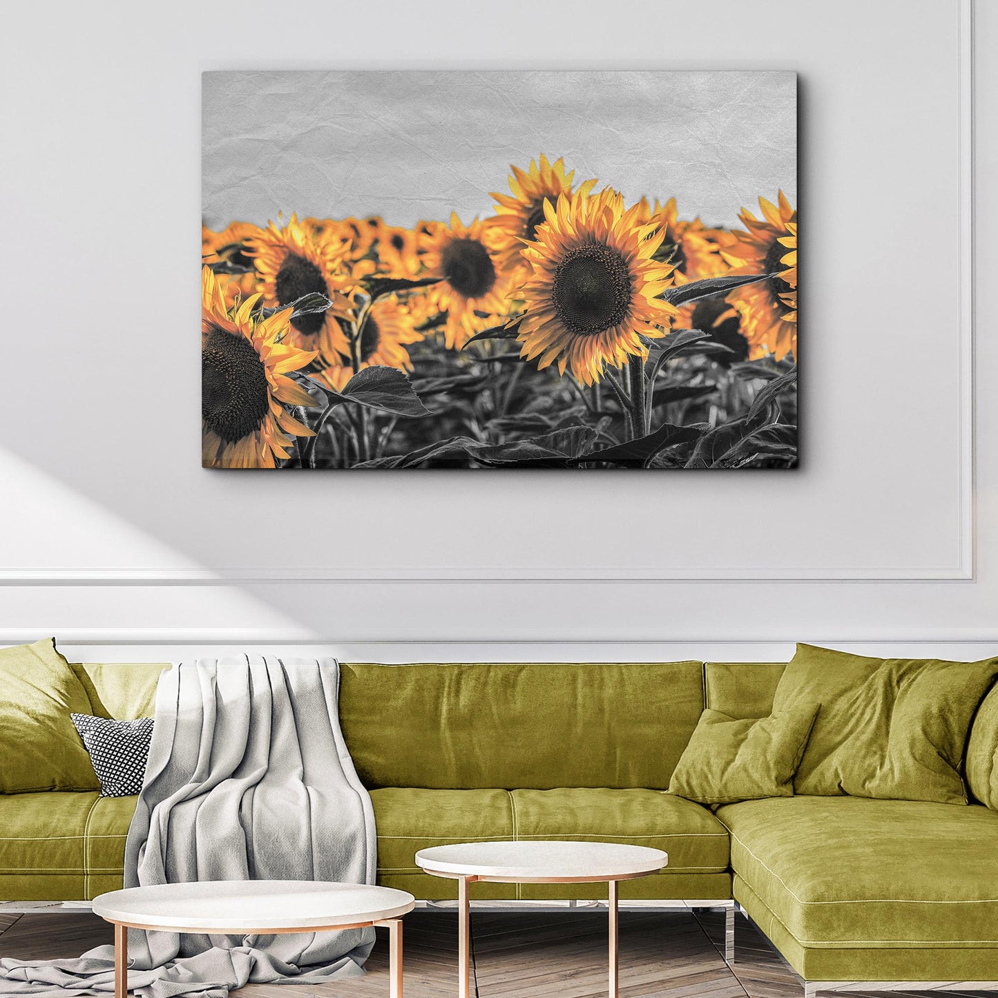 Rustic Pop Sunflower Canvas Wall Art
