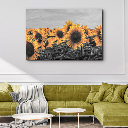 Rustic Pop Sunflower Canvas Wall Art