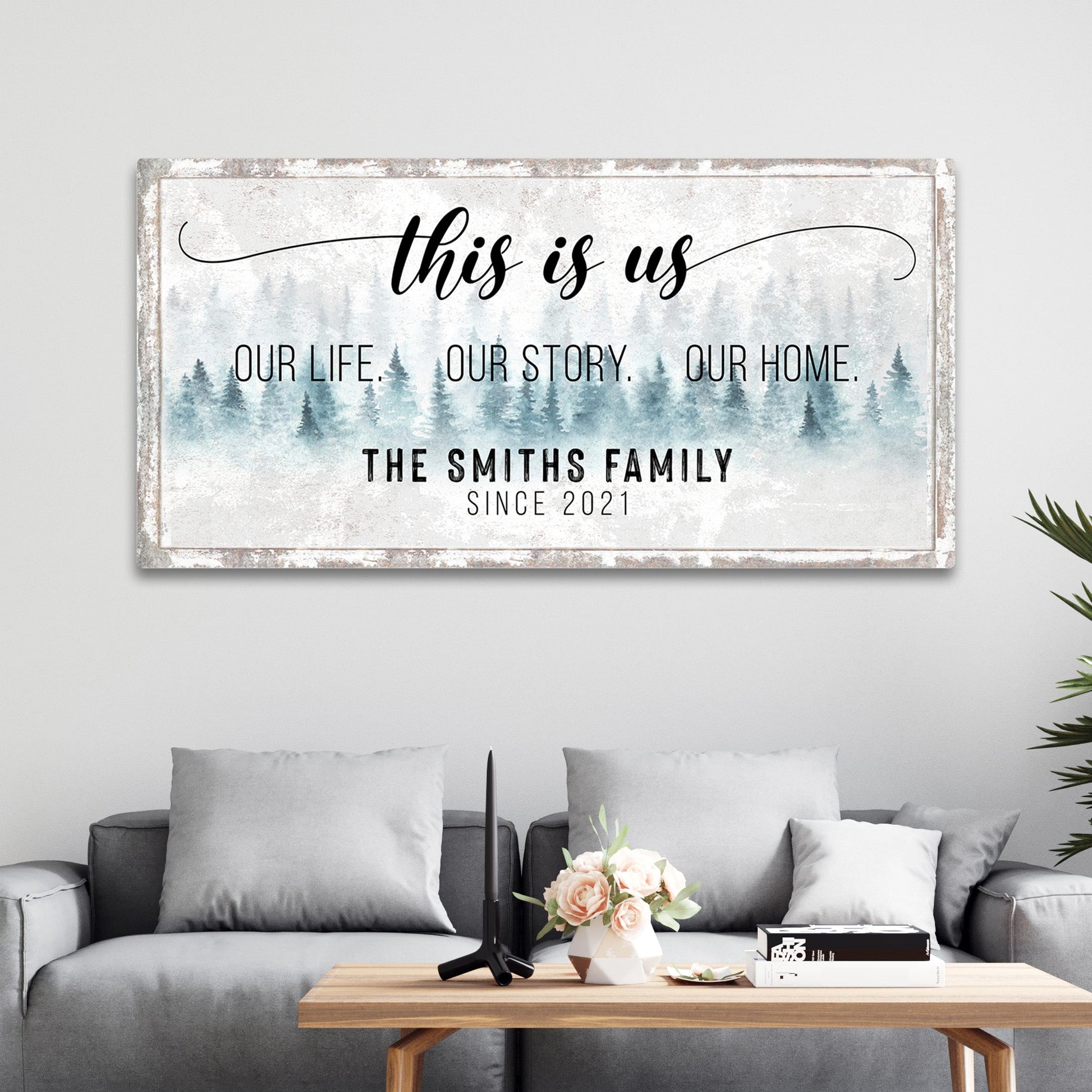 This Is Us Personalized Last Name Sign III