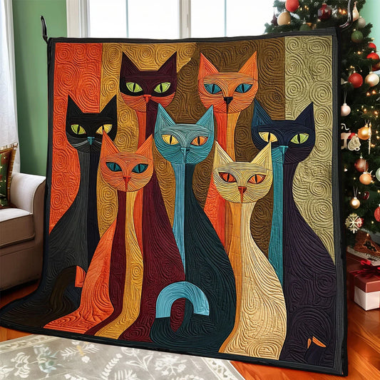 Modern Purr Quilt Blanket