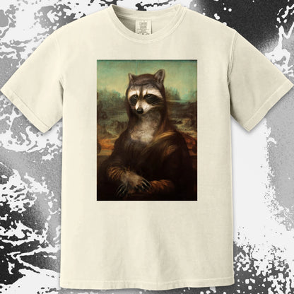 Mona Lisa Raccoon Shirt – Classic Art Parody Tee, funny meme tee gift (view 17)