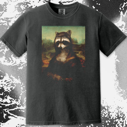 Mona Lisa Raccoon Shirt – Classic Art Parody Tee, funny meme tee gift (view 6)