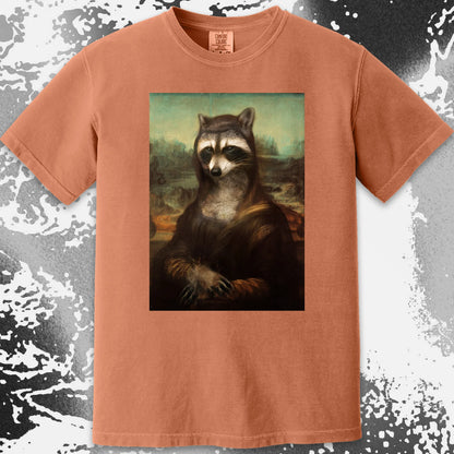 Mona Lisa Raccoon Shirt – Classic Art Parody Tee, funny meme tee gift (view 10)
